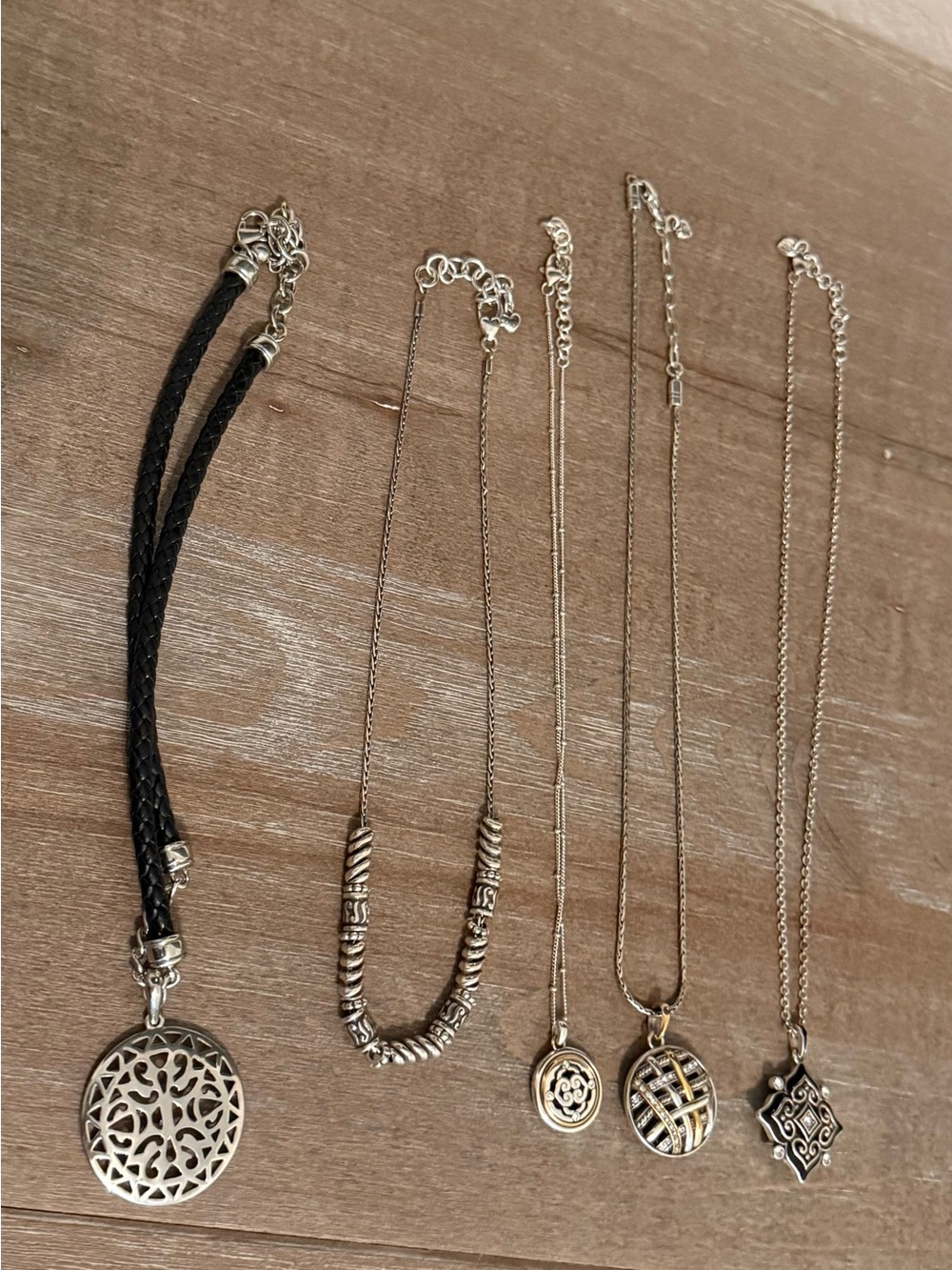 Brighton Silver-Tone Pendant Necklace Collection in Black and Silver